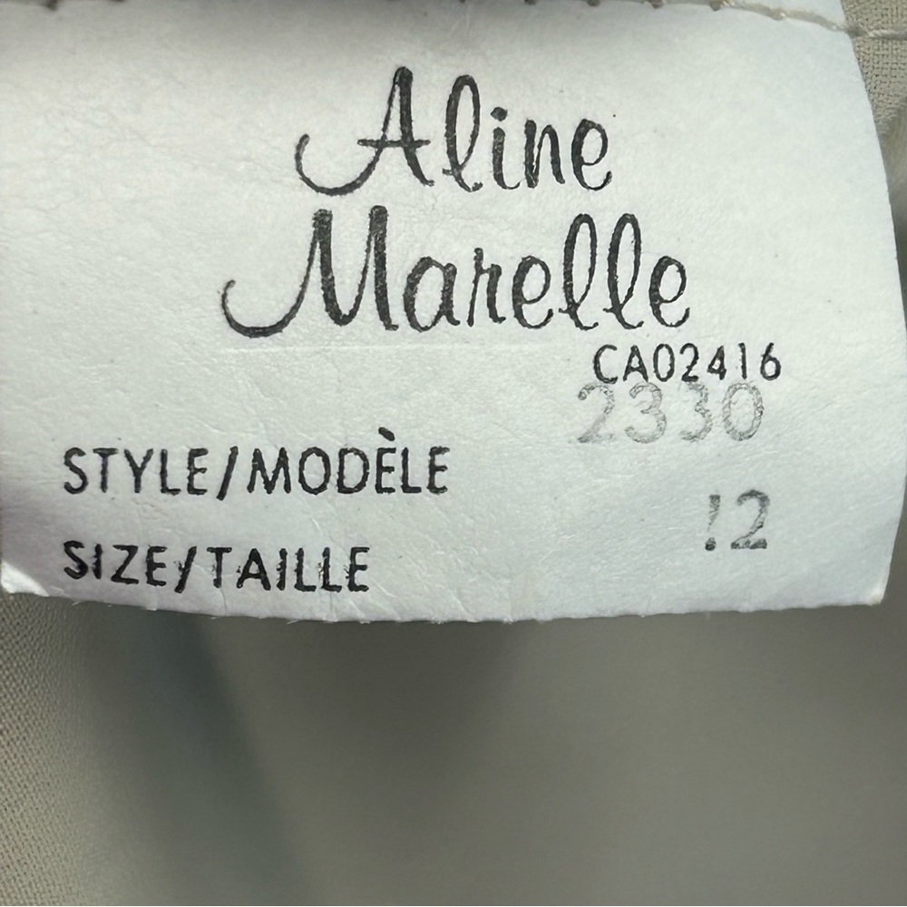 Wayne Clark Aline Marelle Vintage beige cream pleated midi dress Sz 12 - Picture 10 of 16